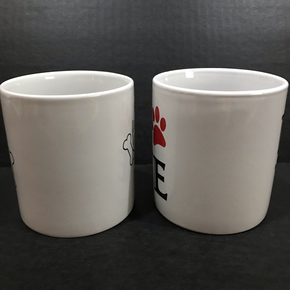 Dog Lover Coffee Tea Mugs Lot of 2 Ceramic 12oz - Picture 10 of 12